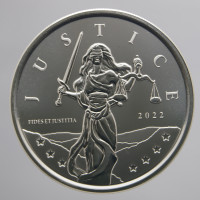 1 фунт, Справедливость, Гибралтар, 2022, серебро, 