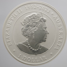 1 доллар, коала, 70 лет правления Елизаветы 2, Австралия, 2022, серебро, 