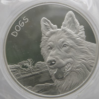50 центов, немецкая овчарка (серия собаки), Фиджи, 2023, серебро, 